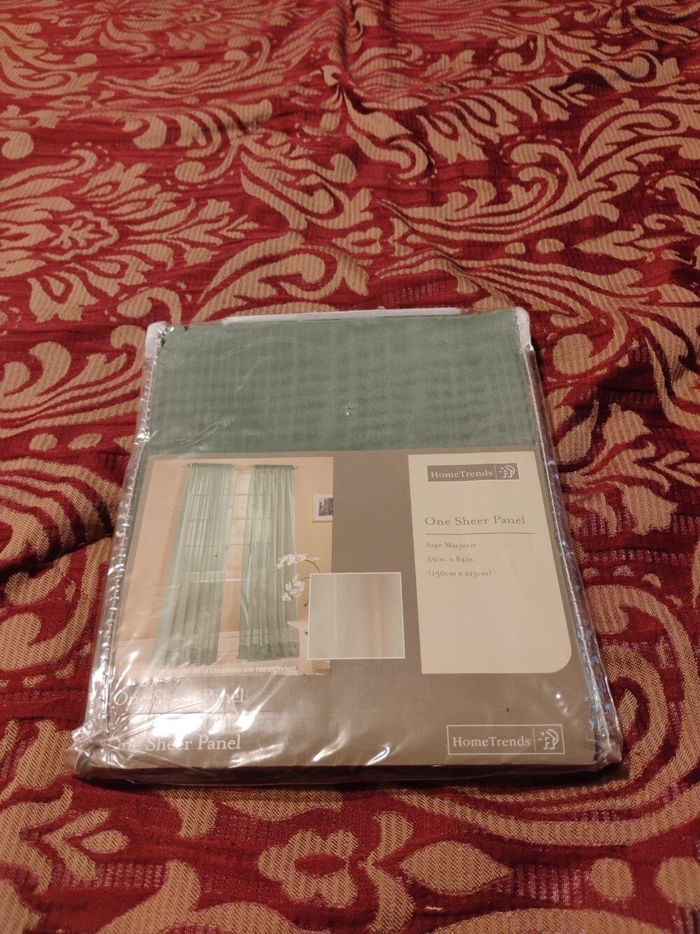 Home Trends 1 Single Window Sheer Panel Sage Marjorie 59in. X 84in.